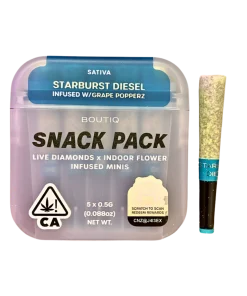 Boutiq Snack Pack – Starburst Diesel Infused With Grape Popperz