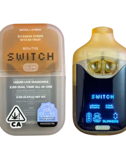 Boutiq Switch V4 Glow – Lemon Stripe X Star Fruit 2g Dual Tank