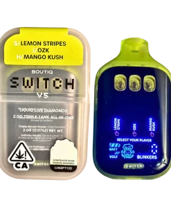 Boutiq Switch V5 – Lemon Stripes (Sativa) X OZK (Indica) X Mango Kush (Hybrid)