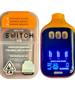 Boutiq Switch V5 – Orange Slush (Sativa) X Mago Runtz (Indica) X Guava Gelato(Hybry)