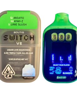 Boutiq Switch V5 – Mojito (Sativa) X Kiwi Z (Hybrid) X Lime Slush (Indica)